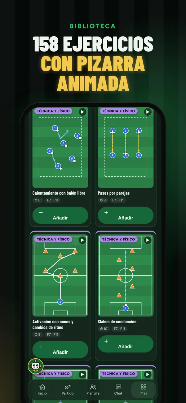 Biblioteca de ejercicios de la app